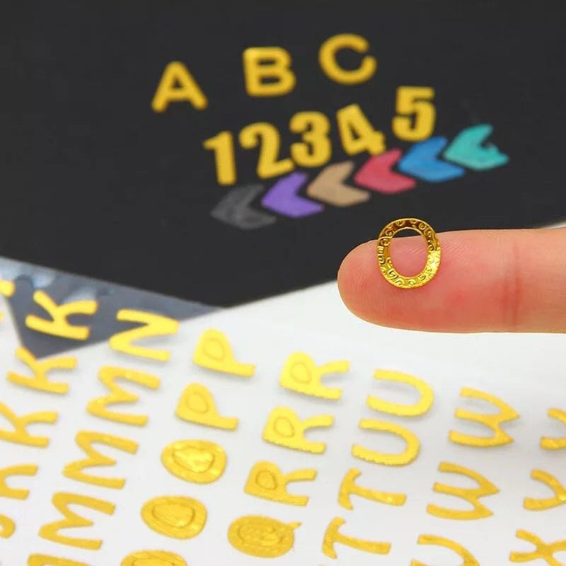 Hyamass Glitter Self Adhesive Glitter Alphabet Stickers, 6 Sheets Letter and Number Stickers for Bulletin Board Letters, Classroom Decor, Grad Cap Decoration (Gold and Silver) - Image 5
